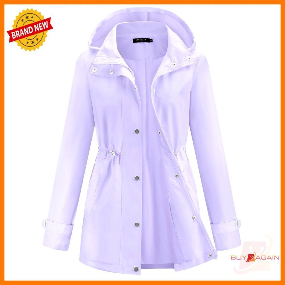 Lightweight Waterproof Raincoat Hooded Jacket Hiking Travel Outdoor Oversized